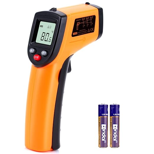 Infrared Temp Gun Thermometer, Non-Contact Digital Laser Infrared Thermometer Temperature Gun, IR Thermometer Heat Temperature Reader Gun (-58°F ~ 752°F)