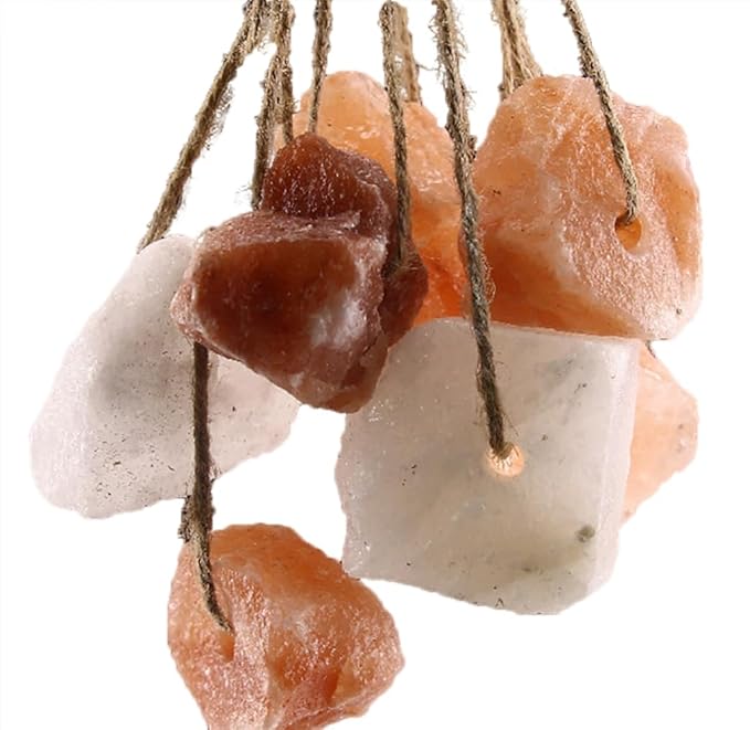 4Pcs Himalayan Small Animals Lick Salt Mineral Salt Block Organic Pink Salt Natural Salt Brick with Rope for Cats, Dogs, Rabbits and Animals