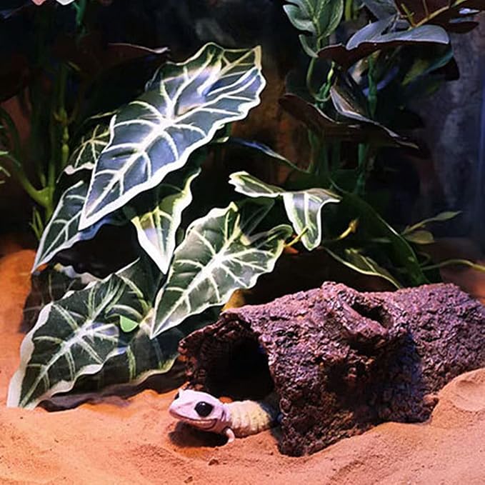 Aquarium Log Hideout, Fish Tank Cave Tree Trunk Resin Decor | Hollow log cave with multiple openings for fish to hide, rest, and swim through in aquariums or terrariums