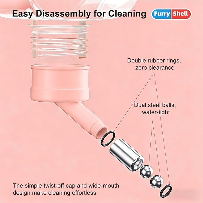 Hamster Water Bottle with Leak-Resistant Design, Unique Cloud Shapes Small Pet Water Bottle for Hamster, Guinea Pig, Rabbit, Chinchilla, Gerbil (2.7 oz)