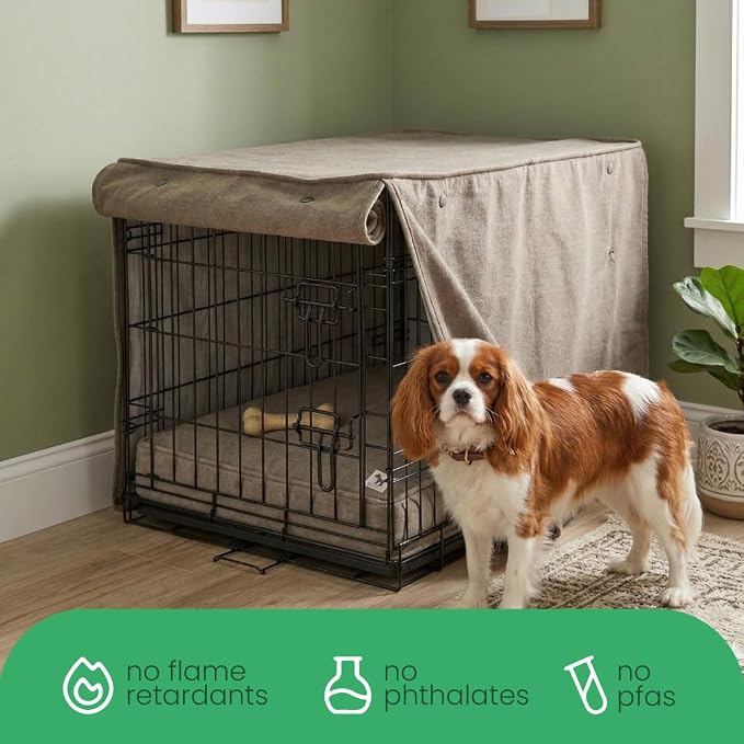Molly Mutt Jupiter Dog Crate Cover, GOTS-Certified 100% Organic Cotton Canvas Cover for Dog or Puppy Kennel and Cage, Washable, Free of Harmful Chemicals, X-Large, Fits 42"x28"x31" Crate