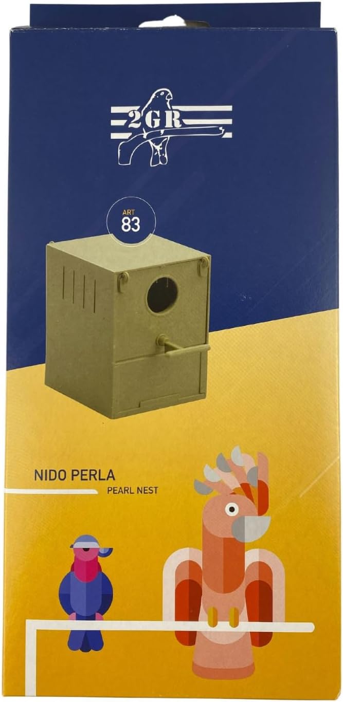 2GR Pearl Nest for Small and Exotic Canaries & Parrot Chicks – Comfortable and Durable Bird Shelter for Safe Nesting and Breeding – Sturdy Design, Easy to Install