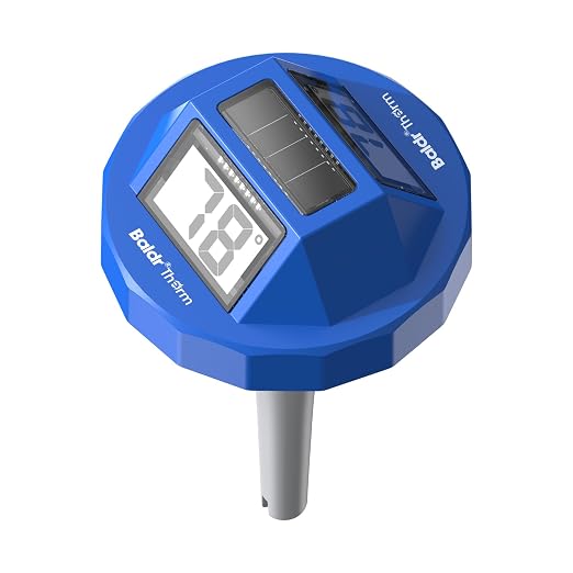 Pool Thermometer Digital Floating, Swimming Pool Water Temperature Sensor, 2026 New Upgrade | Solar Powered | Easy Read | High Precision | Anti-Fog, for Hot Tub, Spa & Ice Bath