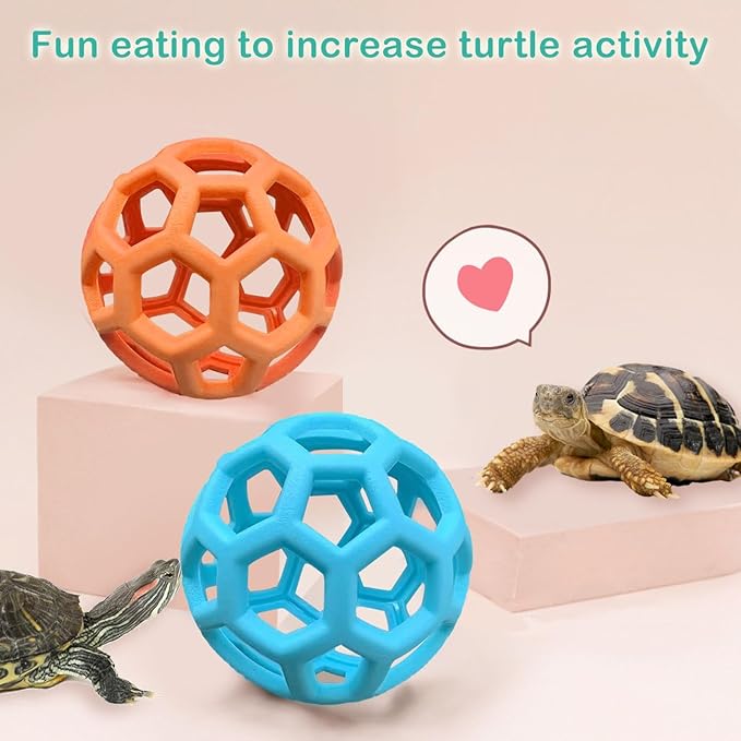 Tortoise Mini Skateboard and Orange Treat Ball set Tortoise Toy Feeding Balls Vegetable Grass for Small Animals Pets Encourages Foraging Behaviors,Mini Skateboard Keeps Pets Entertained (Blue)