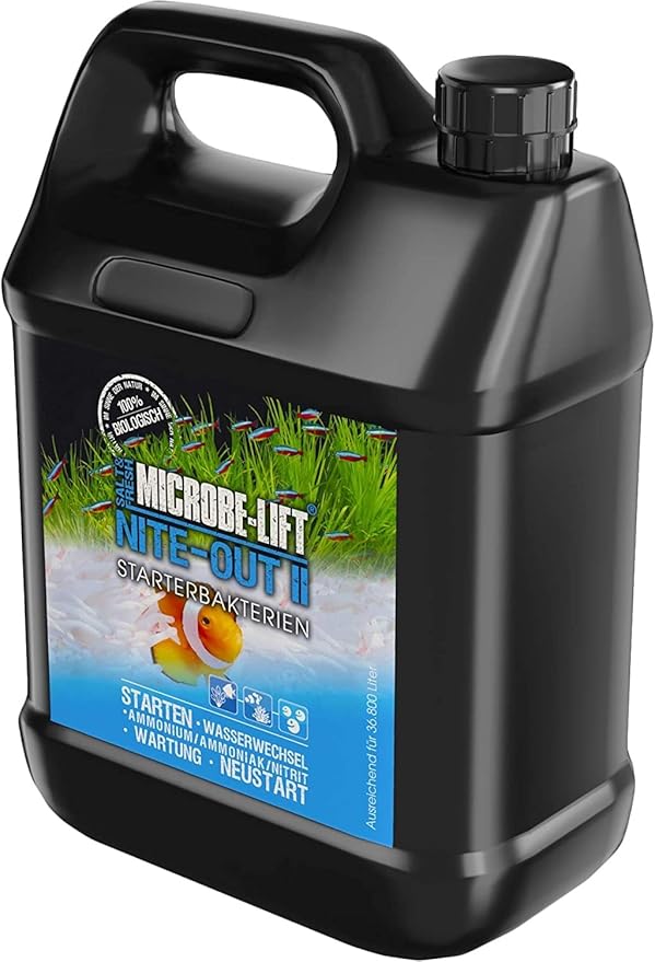 MICROBE-LIFT NITEH Nite-Out II Aquarium and Fish Tank Cleaner for Rapid Ammonia and Nitrite Reduction, Freshwater and Saltwater (64 Ounces)