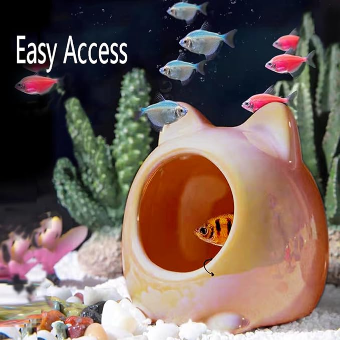 Ceramic Hamster House, Adorable Cartoon Shape - Washable Ceramic Guinea Pig Bedding, Guinea Pig Hideout Mini Hut Small Animal Hideout Cave Cage Accessories
