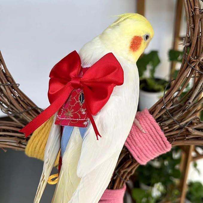 Bird Flight Suits Diapers, Parrot Flight Suits Diapers for Quaker Parakeets Cockatiels Conures Macaw African Grey, Bird Diaper, Parrot Clothes (Purple A,Sulphur-Crested Cockatoo)