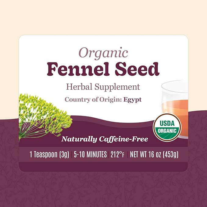 Organic Positively Botanicals Company, Fennel Seed Herbal Tea, Loose Leaf Botanical, 16 Ounce