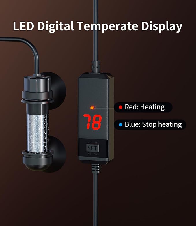 Betta Fish Tank Kit 2.5 Gallon with Heater Hidden Filtration Light Acrylic | Dry-wet Separation Filtration, Self-cleaning, Ultra-quiet, 3 Color Light, 10 Brightness, Adjustable Water Flow, Round Corner