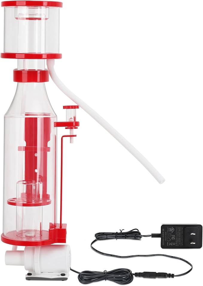 hygger Protein Skimmer for Saltwater Aquariums with 7W Pinwheel Pump, Adjustable Hang on Back Protein Skimmer Aquarium Oil Film Processor for Up to 48-79Gal Reef Tank, Filter for Marine Aquariums