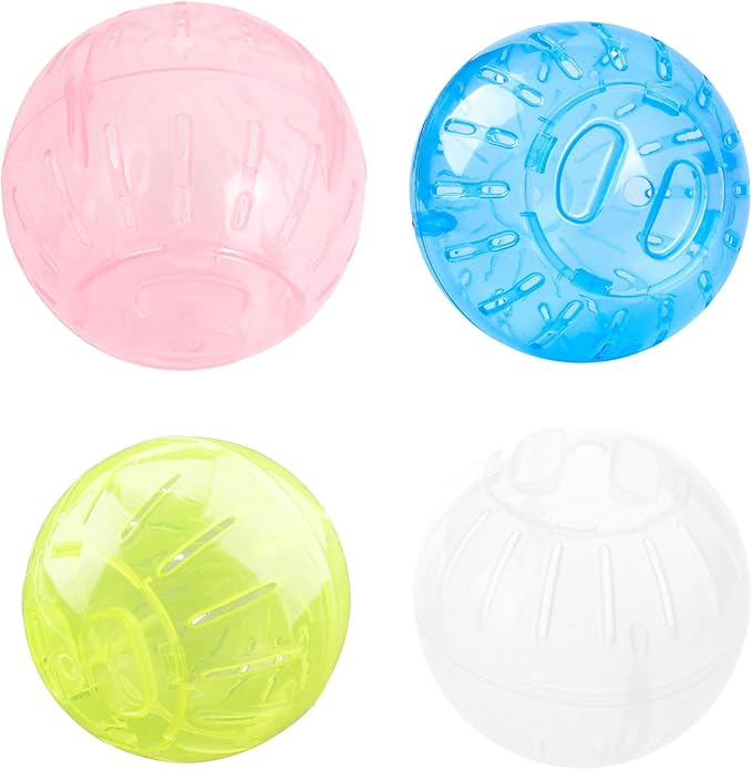 Silent Exercise Ball Plastic Spinner Hamster Running for Sugar Gliders Small Mice Gerbils Multiple Colors Hamster Exercise Ball