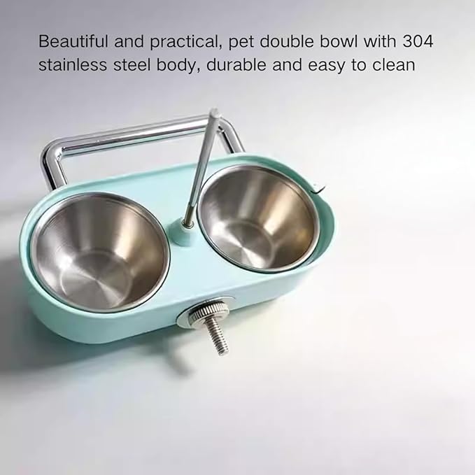 Bird Feeder Birds Bowls Stainless Steel Dishes Coop Cups with Fruit Skewer, Parrot Feeding Dish Cups Food Water Bowls with Bird Food Holder for Budgies Lovebirds (Yellow,Square)