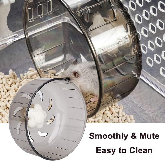 GOLDEAL 5.1 Inches Small Silent Hamster Wheel, Toys for Cage, Super Mute Spinner Exercise Running Wheel for Gerbils or Mice