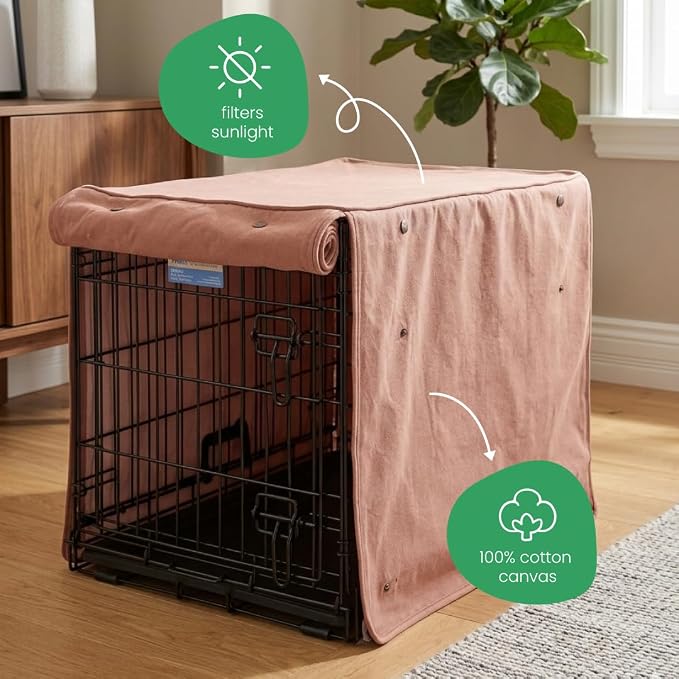 Molly Mutt Kyoto Dog Crate Cover, GOTS-Certified 100% Organic Cotton Canvas Cover for Dog or Puppy Kennel and Cage, Washable, Free of Harmful Chemicals, XXX-Large, Fits 54"x37"x45" Crate
