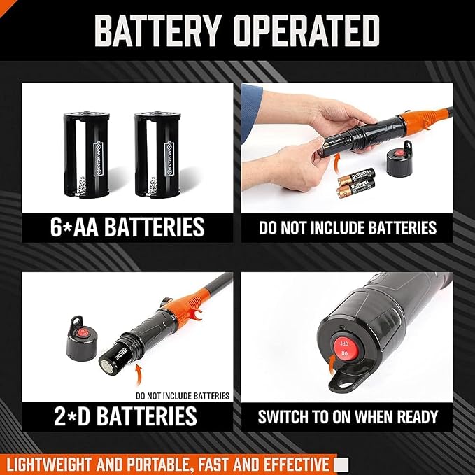 HORUSDY Battery Portable Battery Operated Gas & Water Pump, Powered Fuel Transfer Pump, 2.2GPM Gasoline & Liquid Siphon Pump, Automatic Gas Pump for Gas Can & Tank, Handheld Liquid Transfer Pump