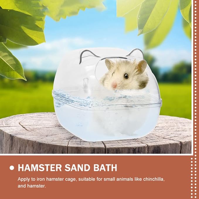 Mipcase 2pcs Hamster Bath Basins Non-dust Hamster Bathroom Small Pet Toilets for Chinchillas Bath Containers Compact and Practical Supplies