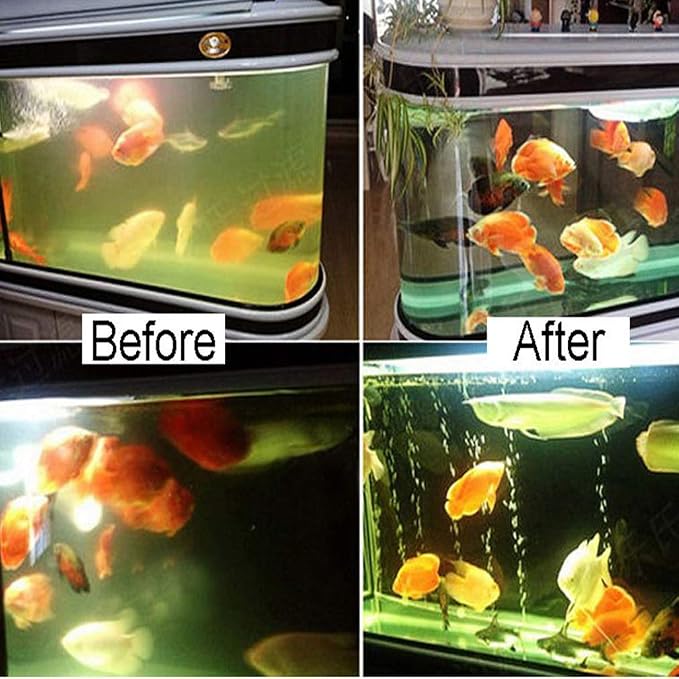 11W U-VC Aquarium Green Clean Light Aquarium Algae Clean Lamp Fish Tank Water Clean Light Green Clear Waterproof Water Clean Lamp for Pond Fish Tank Sump Swim Pool (11W-13inch Length)