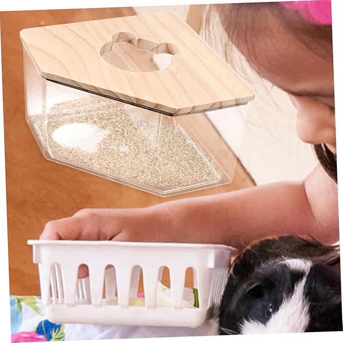 Hemoton Bathroom Toys Hamster Container Sand Bath Sand Clear Dust Bath Small Sandbox for Pet Acrylic