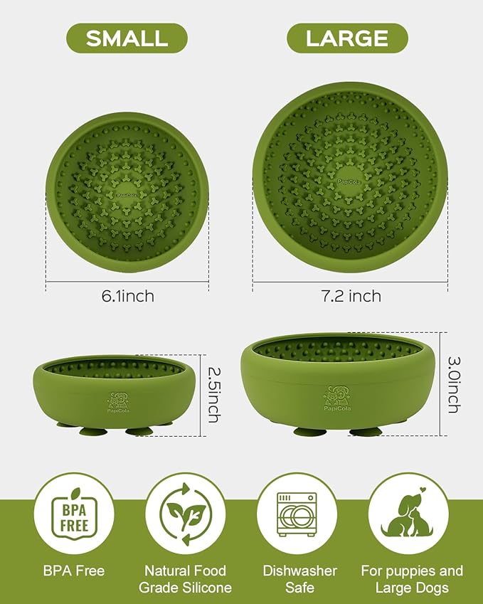 Dog Lick Bowl for Dogs, Lick Mat, Slow Feeder Lick Bowl with Strong Suction, BPA-Free Silicone, Freeze Licking Bowl for Anxiety Relief, Enrichment & Distraction, Dishwasher Safe