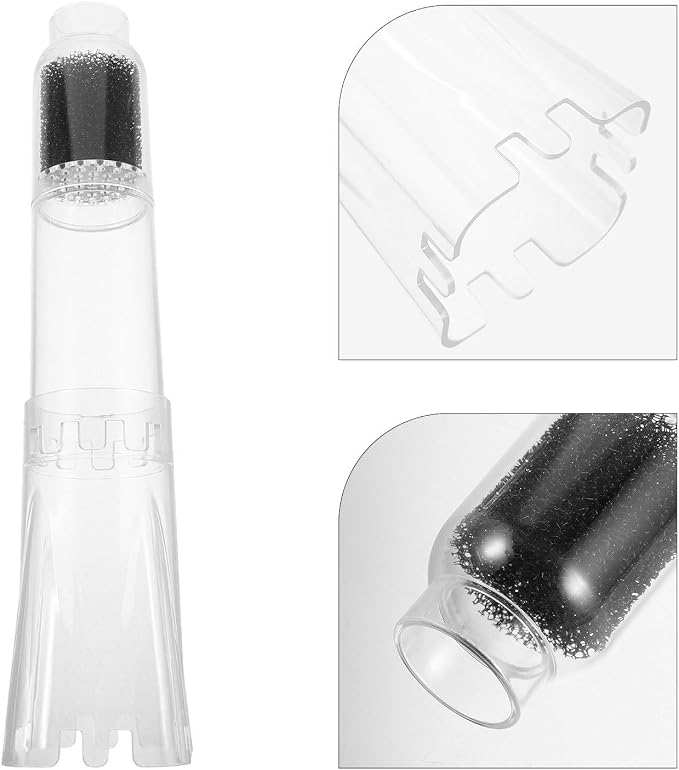 INOOMP Aquarium Sand Cleaner Tube Head Replacement Nozzle for Fish Tank Substrate Vacuum, Acrylic and Sponge Gravel Siphon Attachment for Efficient Tank Bottom Cleaning and Weekly
