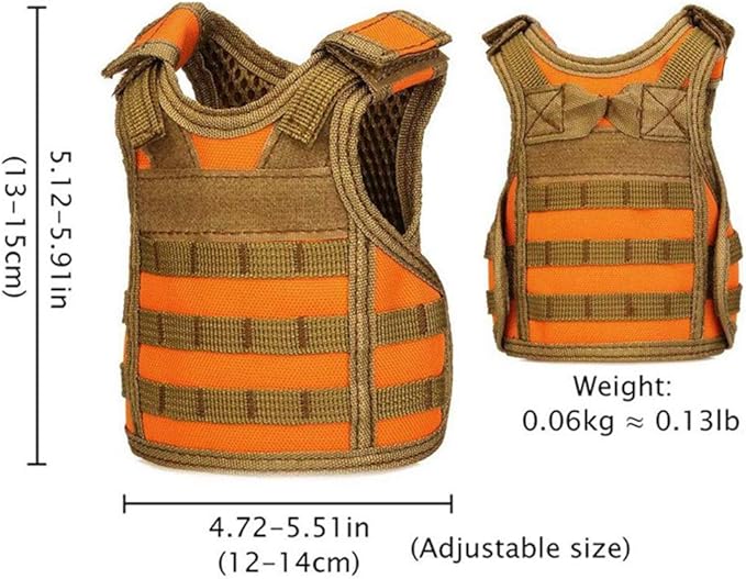 Ferret Clothes Small Animals Harness Military Style Adjustable Shoulder Straps Soft Mesh Comfort Durable Nylon Padded Vest Ferret Guinea Pig Hamster Bunny Kitten Puppy Small Pet Clothes Accessory