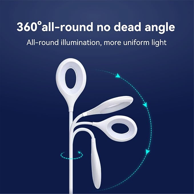 5-8 Gallon Fish Tank Clip On Aquarium Light with White Blue Red LEDs Small Aquarium Light, Full Spectrum Fish Tank Light with USB Port and 360 Degrees Flexible Rotate