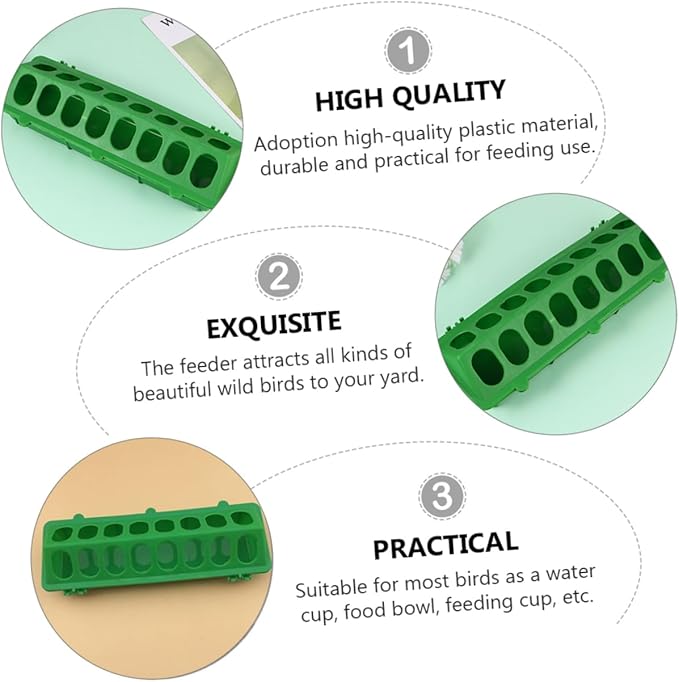 VICASKY 2pcs Energy Food Tank Bird Seed No Mess Feeder for Outdoor Birds and Pigeons