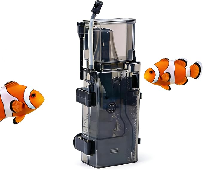 Seawater Aquarium Protein Skimmer, Suitable for Aquariums of 80 gallons or Less, Also Applicable to Saltwater Coral Tanks. Built-in wall-Mounted Type