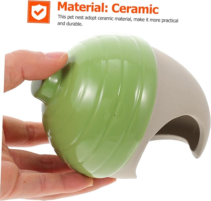 Hemoton Adorable Ceramic Nest Hamster Hideout Small Pet Bed Stylish Robust Toy