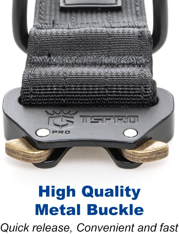 TSPRO Premium Dog Collars Tactical Dog Collar with Patch and Heavy Duty Quick-Release Metal Buckle Durable Thick and Adjustable for Medium to Large Dogs (Camo Khaki L)