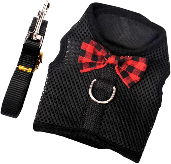 Kisangel Breathable Mesh PET Harness for Small Animals Vest Type Pulling Rope for Rabbits Guinea Pigs and Squirrels Adjustable and Comfortable PET Vest