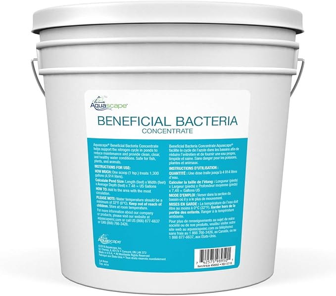 Aquascape 98950 Beneficial Bacteria Water Treatment Dry - 3.2 kg/7 lbs for Pond Water Feature Waterfall | Provides Clean, Clear and Healthy Water Conditions and Reduces Pond Maintenance