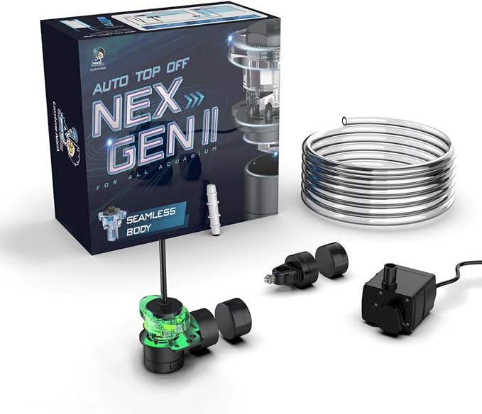 Saltwater Auto Top Off - Reliable, Compact, No External Box | mini top off, one piece probe, sealed, no flood, nano sump, rimless tank, easy setup, silent, reef safe, AI smart
