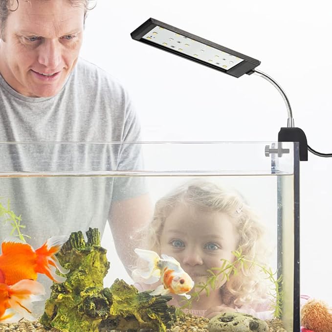DaToo Aquarium Light Small LED Clip Light for Fish Tank 7W, 1 Yr Warranty