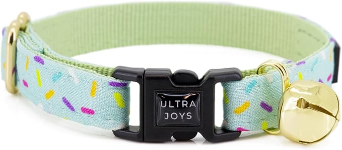 Ultra Joys Breakaway Cat Collar - Kitten to Adult, Bells, Boy & Girl Cat Collars, Birthday Gift