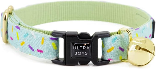 Ultra Joys Breakaway Cat Collar - Kitten to Adult, Bells, Boy & Girl Cat Collars, Birthday Gift