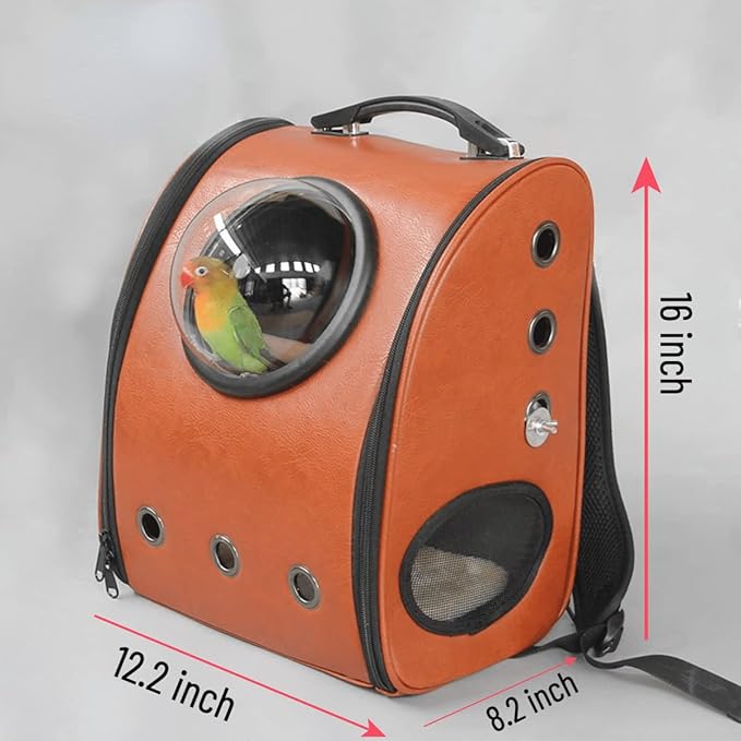 Portable Travel Pet Carrier Backpack,Space Capsule Bubble Design,Waterproof Handbag Backpack for Small and Medium Birds Parrots Budgerigar Cockatiel