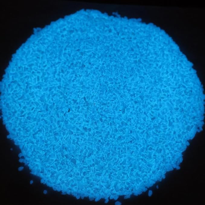 Glow in the Dark Gravel Stones,Aquarium Gravel,Aquarium Sand,Decorative Glow Gravel Rocks for Fairy Garden Fish Tank Succulents Pot Vase Filler Decor, 1 Pound (Sky Blue, 1-3mm)