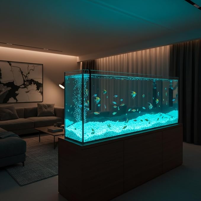 Shiny Stone Glow in The Dark Aquarium Gravel Sand, Aqua, 3-5mm | Neon, 305g/0.67lbs, For Fish Tank and Fairy Garden, Decorative Rocks, Home Decor