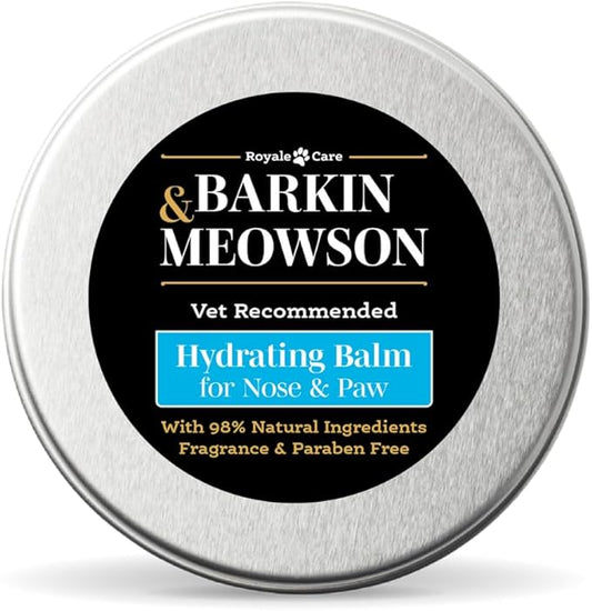 Barkin & Meowson Hydrating Balm for Nose & Paw 60g / 2.12oz - 98% Natural Ingredient Balm for Dry Noses & Pads, for Dogs and Cats