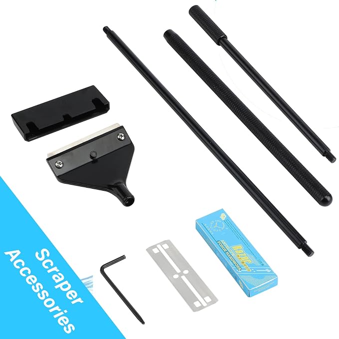 Vimvins Algae Scraper for Glass Aquarium, Long Handle Fish Tank Algae Scraper with 10 Blades, Essential Aquarium Cleaning Tool.