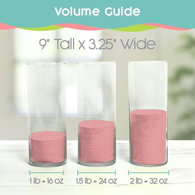 Sandsational Sparkle Ballet Pink Unity Sand, 1 LB (16 oz), Neutral Pink Colored Sand for Weddings, Vase Filler, Home Decor, Crafts, Terrariums, and More