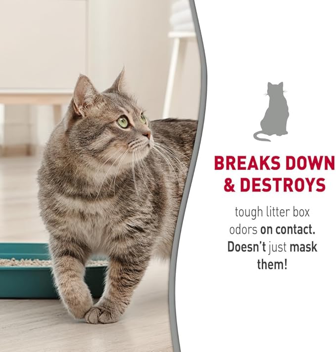 Nature’s Miracle Litter Box Cleaner Foam, Enzymatic Formula, 17.5 oz, Pack of 4