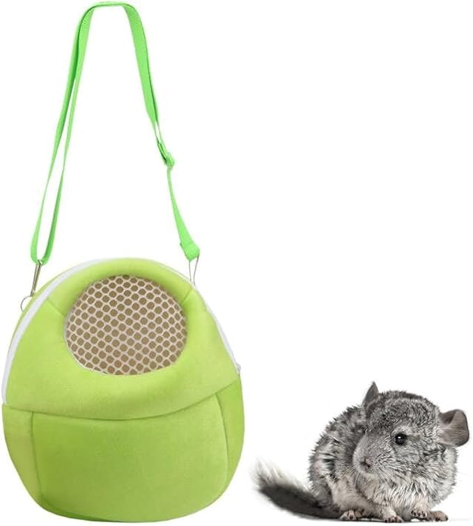Hypeety Pet Carrier Bag Pet Sling Carrier Backpack Portable Travel Backpack Breathable Outgoing Bag bonding Pouch for Small Pets Hedgehog Hamsters Sugar Glider Chinchilla Guinea Pig (Green)