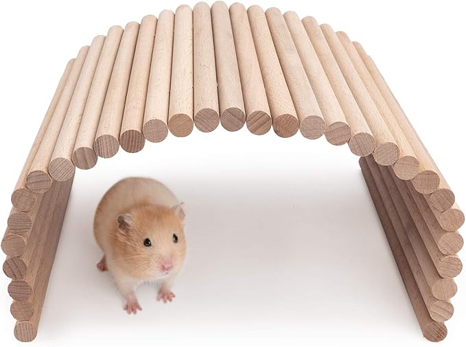 Niteangel Hamster Climbing Ladder Wooden Suspension Bridge for Guinea Pigs Rats Hedgehog Gerbils Mouse Sugar Glider and Other Small Animals (Medium)