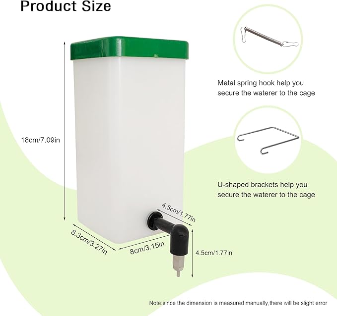 1000ml No Drip Small Animal Water Bottle for Rodent/Ferret/Hamster/Guinea Pig/Rabbit