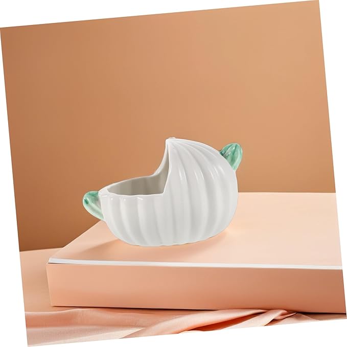 POPETPOP Pet Ceramic Bathtub for Chinchillas Hamsters Small Animal Dust Bath Bowl Hideout Bathroom Accessories
