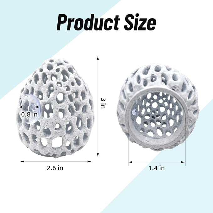 Obfuscate Shrimp Hides for Aquarium, Realistic Coral Rock Aquarium Decor | Shrimp Cave with Suction Cup, Non-Toxic PETG,Shrimp Tank Accessories,Fish Tank Hideout for Small Fish, Shrimp,Guppies, Betta