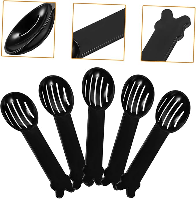 BESPORTBLE Hamster Bathtub Cleaning Spoon Set 5pcs Chinchilla Dust Bath Spoons Small Pet Shower Sand Tool Smooth Surface Random