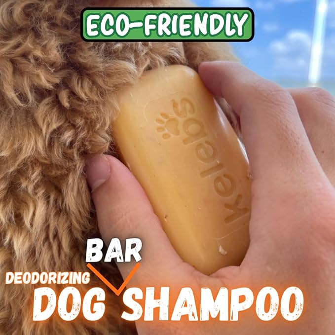 Kelebs Dog Shampoo for Smelly Dogs | Natural Dog Deodorizing Shampoo Bar with Citrus Essential Oils | Eco-Friendly | Zero Plastic Waste | Vegan | 3 Pack